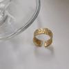 Estilo coreano ins design nicho aberto anel liso simples all-match irregular anel de textura côncavo para as mulheres