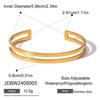Diseño silencioso sentido de alto nivel nuevo oro de 18k acero inoxidable liso hueco pulsera de línea de doble capa joyería que no se desvanece