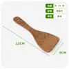 Pala de Madera Madera de Ala de Pollo Mango Largo Pala de Cocina Antiadherente Sin Pintura Sin Cera Cuchara para el Hogar Espátula de Madera Maciza Juego de Utensilios de Cocina