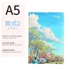Caderno A5 Transfronteiriço com Alto Valor Estético, Impressão Colorida Paisagem Estilo Dopamina, Capa Macia em PU, Diário Espiralado Espesso, Personalizável