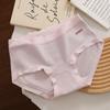 Ropa interior para niñas de algodón puro 7A, entrepierna de algodón antibacteriano, cintura media, talla grande, cómodos, sin costuras, shorts tipo triángulo para niñas
