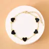 Nova Pulseira Minimalista Preta com Coração Preto da Moda para Mulheres, Design Simples, Versátil para o Dia a Dia, Atacado