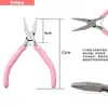 Suministro del Fabricante Juego de Pinzas para Joyería Rosa de Diez Piezas Pinzas para Manualidades DIY Pinzas de Punta Fina Rosadas Cuentas