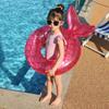 Anillo de natación de sirena rosa con diseño de celebridad de Internet engrosado para niños, anillo de natación de sirena dividido para bebés.