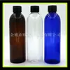 Botella PET de hombro redondo 250ml botella para acondicionador de cabello botella para champú botella para detergente botella para loción botella con tapa de rosca