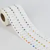 Pegatinas de Nombre Enrolladas para Transmisión en Vivo de Comercio Electrónico, Pegatinas de Etiqueta Impermeables con Marco de Color de Clase, Pegatinas de Nombre Transparentes Plateadas Mate Láser