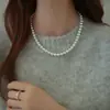 Collar de Perlas de Doble Capa Estilo Francés, Uso en Capas, Nuevo Modelo 2026, Cadena para Clavícula de Lujo Ligero de Nicho, Exquisita Cadena para Suéter