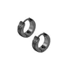Moda Europea y Americana Punk Aretes Negros Esmerilados para Mujer Acero Inoxidable de Alta Gama Multicolores Aretes de Botón Circulares para Hombre Joyería para Hombre