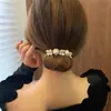Sencillo y Elegante Fabricante de Moños de Perlas de Hada con Flor de Concha para Peinado de Moño Esponjoso para Mujeres, Herramienta Perezosa para Peinar el Cabello
