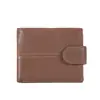 Cartera de Piel Genuina para Hombre Multifuncional Portalicencia de Conducir Clásica Retro Plegable Corta para Monedas y Tarjetas