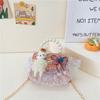 Nueva Bolsa Mensajera para Niños Bolso de Mano de Perlas para Niñas Moda Bolso de Hombro de Princesa para Niña Mochila de Cadena de Encaje