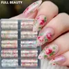 Pegatinas de Arte para Uñas Transfronterizas Belleza Total Flor de Rosa Uñas Cielo Estrellado Papel de Transferencia para Uñas Caja de Pegatinas de Transferencia