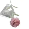 Clavel de Tallo Único Flor Artificial Día de la Madre Día del Maestro Decoración de Habitación Dormitorio Sala de Estar Arreglo Floral Accesorio para Foto