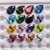 Pedras Soltas de Zircônia Coloridas em Formato Gota, Pedras para Face de Anel em Formato de Pera, Acessórios para Joias, Acessórios de Diamante Cz, Pedras Sintéticas