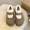 Botas de Nieve Gruesas de Caña Baja para Mujer 2026 Otoño/Invierno Nuevo Estilo Ropa Exterior Zapatos de Algodón Gruesos de Suela Baja Zapatos Peludos Mujer
