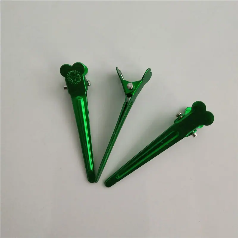 彩色铝制短发分区鸭嘴夹