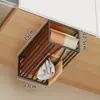 Estante de Almacenamiento sin Taladro Portarrollos de Cocina Dispensador de Pañuelos Colgante Invertido Caja para Toallitas Húmedas Colgador de Pared para Film Transparente