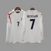 Jersey Retro Manga Larga Uniforme de Fútbol Beckham Zidane Messi C Ronaldo Jersey Clásico