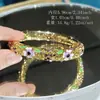 Stock Directo de Fábrica Pulsera Esmaltada Pequeña Floral Hueca con Flores de Colores e Incrustaciones de Diamantes, Broche cloisonné Joyería al por Mayor
