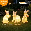 Luces Impermeables para Paisajismo de Jardín, Luces de Conejo Brillantes, Luces para Césped, Luces de Animales para Exteriores, Luces de Jardín, Luces para Paisajismo de Jardín