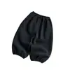 [En Stock] Pantalones de Forro Polar para Niños 2026 Otoño/Invierno Nuevos Pantalones Jogger con Forro de Polar a Cuadros Pequeños Negros y Grises para Niñas