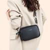 Bolso de piel con diseño cruzado, pequeño y cuadrado, ideal para ir al trabajo o al trabajo, de piel de vacuno de primera capa y bandolera sencilla.