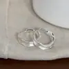 Nuevos pendientes de metal irregulares cepillados mate estilo coreano ins, pendientes vintage simples resistentes de nicho de alta gama