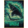 Póster de Película de Godzilla Papel Kraft Retro Pintura Mural Decorativa