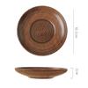 Sanchuang Base para Olla de Madera Maciza Madera Entera Ébano Sándalo Redonda para Tazón Base de Madera con Forma de Pétalo para el Hogar Acolchada Gruesa Aislante de Calor