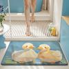 Dajiang Baño Hogar Inodoro Antideslizante Alfombrilla para Pies Alfombrilla Absorbente de Agua Alfombrilla para Piso Estilo Nórdico Alfombrilla de Secado Rápido para Entrada de Baño