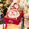Caja de Empaque para Pastel de Navidad 4 pulgadas Maleta Transparente Nochebuena Manzana Decoración Festiva Caja de Empaque para Postre Inserto