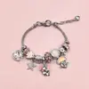 Bestseller Transfronterizo de Verano Pulsera de Perlas Rosa Estilo Pandora Estrella de Mar con Pedrería Concha Pez Medusa Tortuga Joyería de Moda