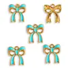 Colgante Pequeño de Esmalte de Colorido Lazo Estilo Coreano Estilo Ins Joyería Collar Pulsera Pendientes Materiales para Manualidades Multicolor U104