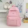 Mochila Leve Fofa Estilo Japonês Transfronteiriça para Menina Estudante Mochila Simples de Grande Capacidade Mochila Xadrez Fresca Estilo Ins