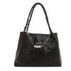 Bolso de mano de cuero suave de gran capacidad, estilo coreano, primavera 2024, nuevo, con cadena, para hombro y axila.