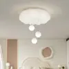 Protección Ocular de Espectro Completo Estilo Crema Francesa Estudio Dormitorio Lámpara de Techo 2025 Nuevo Lazo Lámpara de Araña para Habitación Infantil