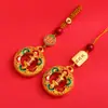 Chaveiro Pingente Estilo Chinês Retro Metal Gota de Óleo Corrente Grande para Celular Bolsa Decoração Pendurada Cenário Misto Presente