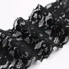 6,20cm Renda Elástica Bordada em Nylon com Bordas Franzidas para Saias, Roupa Íntima e Lingerie