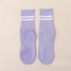 Calcetines de Yoga Antibacterianos 10A 95% Algodón Hasta la Pantorrilla Algodón Puro Antideslizantes de Silicona para Interiores Fitness Pilates Calcetines Deportivos para Mujer