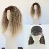 Peluca de Qingdao, rizos voluminosos estilo africano, resaltados con rizos pequeños, rizos lanudos, estilo femenino, encaje frontal, peluca de fibra sintética de alta temperatura