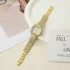 Reloj Cuadrado Pequeño de Diamante Correa con Patrón Romano Aleación Cuarzo Pulsera de Mujer Sin Logo Moda Pedrería Correa de Acero Al por Mayor