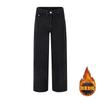 Ropa Muxi # Estilo High Street Americano Temporada de Primavera Pantalones Vaqueros Casuales de Pierna Ancha con Forro Polar, Pantalones de Pierna Ancha de Moda por Maillard.
