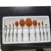 10 cepillos de dientes tipo cepillo de maquillaje se pueden dividir en un solo cepillo de crema BB no come polvo No. 4 brochas de base de maquillaje portátiles