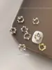 Nuevos Accesorios para Uñas de Corona Navideña de Perlas de Aleación, Anillo Hueco de Pentagrama, Piezas Decorativas de Pedrería para Uñas, Venta al por Mayor