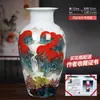Vaso Cerâmico Pequeno Hongyun Dangtou Pintura de Paisagem Chinesa de Jingdezhen Vaso Cerâmico Arranjo de Flores Decoração para Sala de Estar Estudo