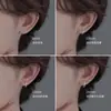 Aretes de aro de acero de titanio para mujer, aretes de aro lisos hipoalergénicos, aretes de aleación de titanio, tachuelas para el cartílago del oído, broches para oreja, accesorios de oreja versátiles para hombre