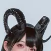 Novo traje de cosplay de empregada estilo anime bidimensional, tiara com chifres de diabinho, acessório de cabelo de design versátil nichado