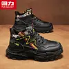 Zapatos de caña alta HuiLi Zapatos de moda para hombre Zapatos casuales deportivos tipo Martin Suela gruesa Zapatos que aumentan la altura para hombre Zapatos de invierno para hombre