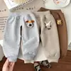 Pantalones con Abertura Inferior para Bebés Niños, Primavera, Otoño e Invierno, Forro Fino de Felpa, Ropa Exterior, Pantalones con Abertura Inferior para Bebés, Pantalones Deportivos para Niños, Felpa Integrada, Niñas