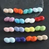 Cuentas Cerámicas de Cacahuete de Colores Agujero Recto Cuentas Sueltas Pulsera Collar Accesorios de Joyería DIY Material Hecho a Mano Accesorios de Cuentas